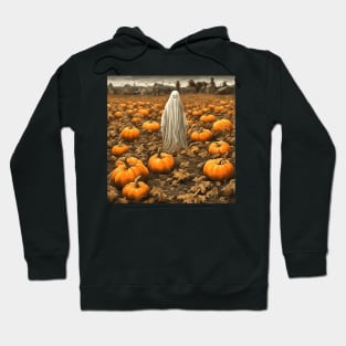 The Haunted Pumpkin Patch With A Lonely Ghost Hoodie